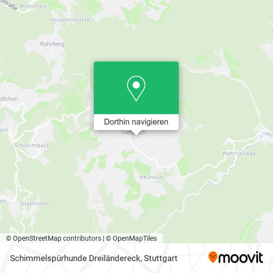Schimmelspürhunde Dreiländereck Karte