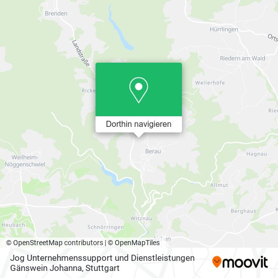 Jog Unternehmenssupport und Dienstleistungen Gänswein Johanna Karte