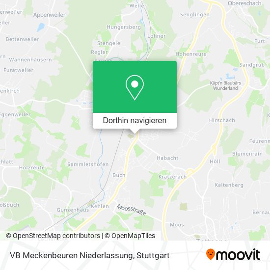 VB Meckenbeuren Niederlassung Karte