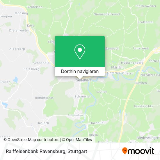 Raiffeisenbank Ravensburg Karte