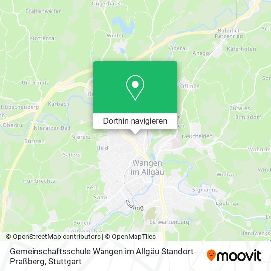 Gemeinschaftsschule Wangen im Allgäu Standort Praßberg Karte
