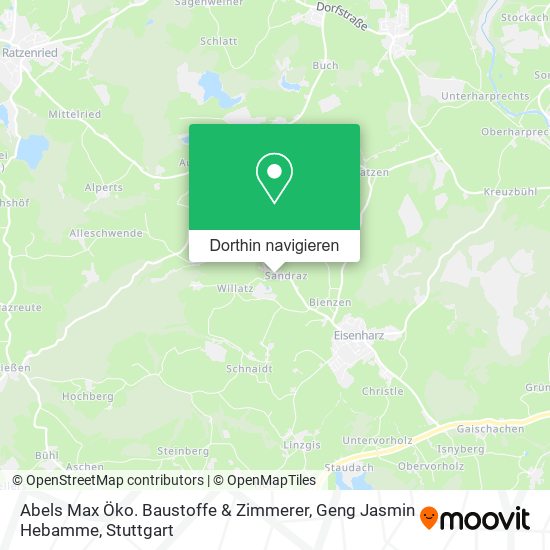 Abels Max Öko. Baustoffe & Zimmerer, Geng Jasmin Hebamme Karte