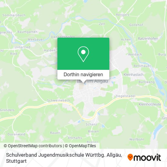 Schulverband Jugendmusikschule Württbg. Allgäu Karte