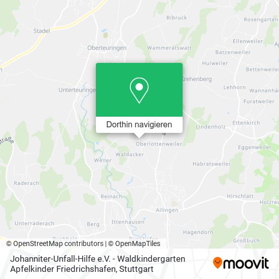 Johanniter-Unfall-Hilfe e.V. - Waldkindergarten Apfelkinder Friedrichshafen Karte