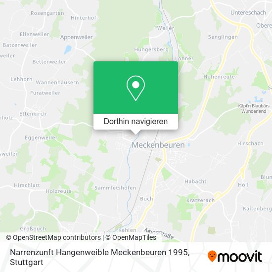 Narrenzunft Hangenweible Meckenbeuren 1995 Karte