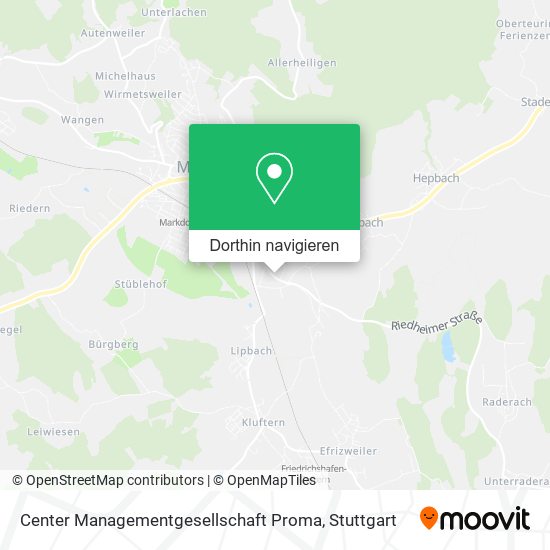 Center Managementgesellschaft Proma Karte