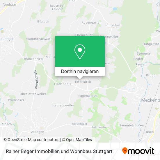 Rainer Beger Immobilien und Wohnbau Karte