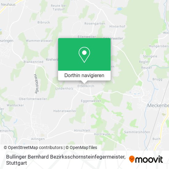 Bullinger Bernhard Bezirksschornsteinfegermeister Karte