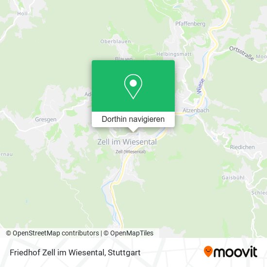 Friedhof Zell im Wiesental Karte