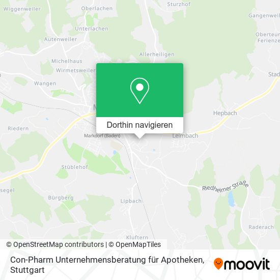 Con-Pharm Unternehmensberatung für Apotheken Karte