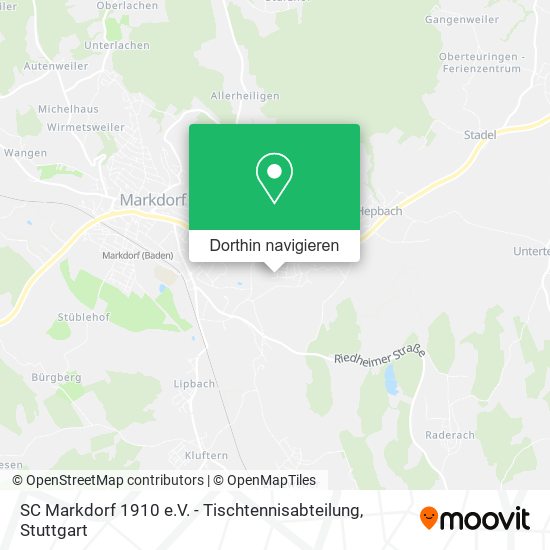 SC Markdorf 1910 e.V. - Tischtennisabteilung Karte