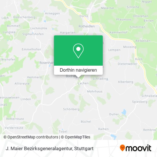 J. Maier Bezirksgeneralagentur Karte