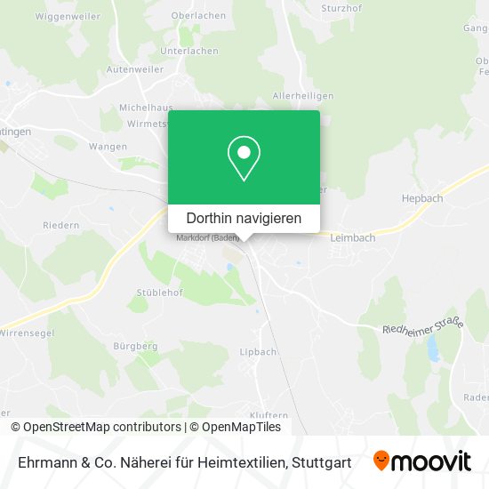 Ehrmann & Co. Näherei für Heimtextilien Karte