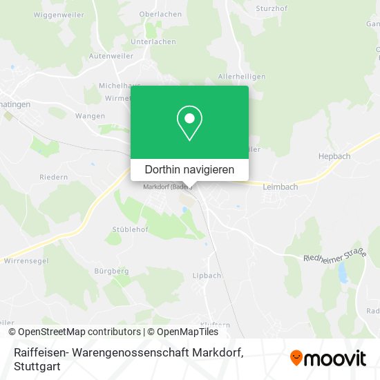Raiffeisen- Warengenossenschaft Markdorf Karte