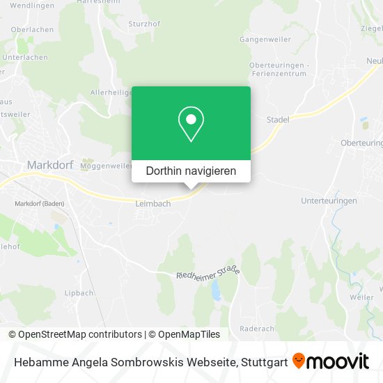 Hebamme Angela Sombrowskis Webseite Karte