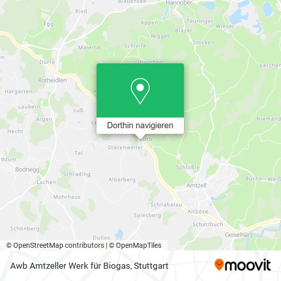 Awb Amtzeller Werk für Biogas Karte