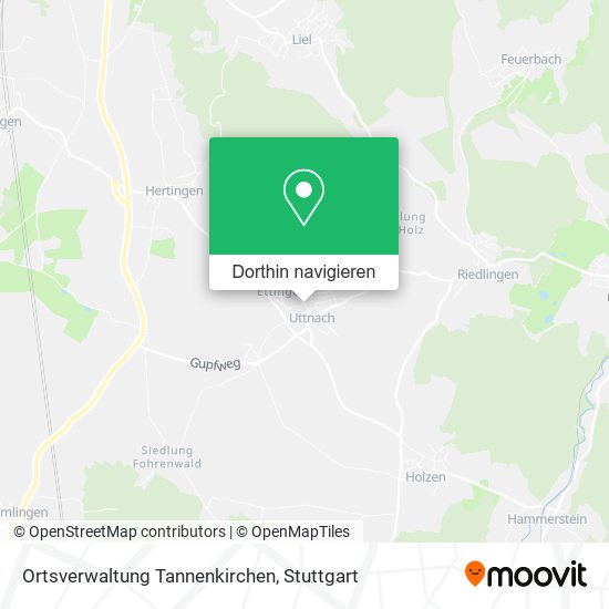 Ortsverwaltung Tannenkirchen Karte