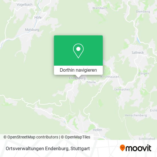 Ortsverwaltungen Endenburg Karte