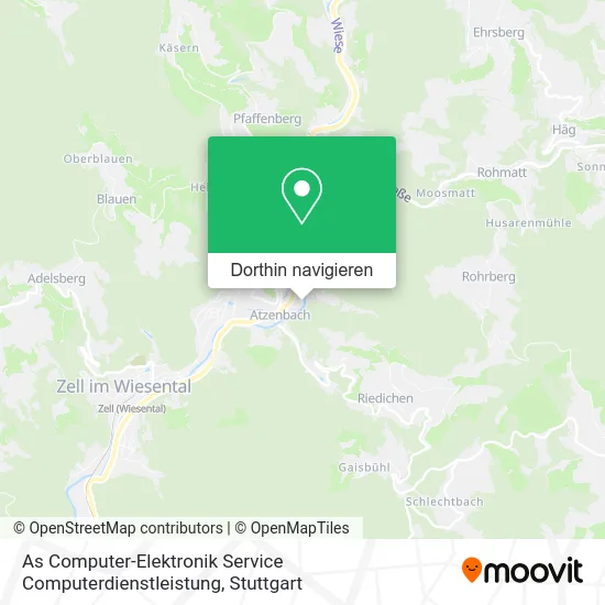 As Computer-Elektronik Service Computerdienstleistung Karte