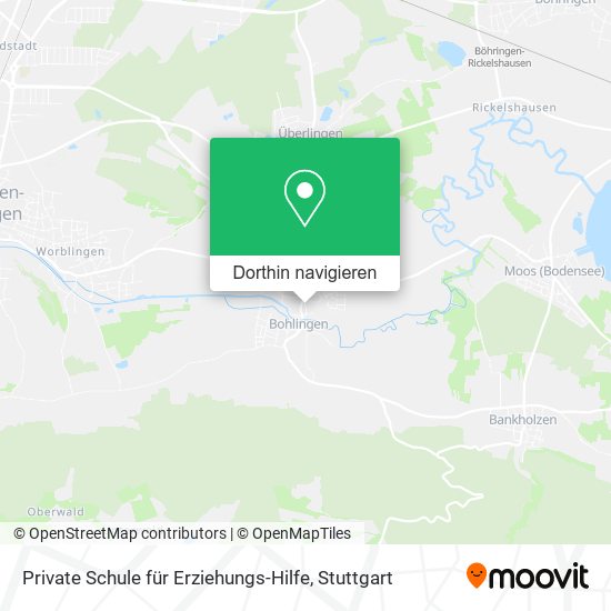Private Schule für Erziehungs-Hilfe Karte