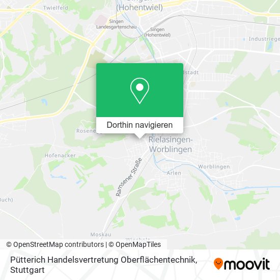 Pütterich Handelsvertretung Oberflächentechnik Karte