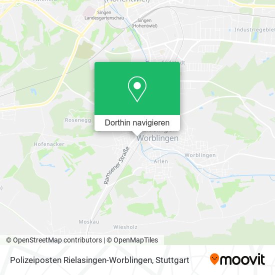 Polizeiposten Rielasingen-Worblingen Karte