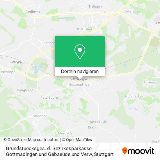 Grundstuecksges. d. Bezirkssparkasse Gottmadingen und Gebaeude und Verw Karte