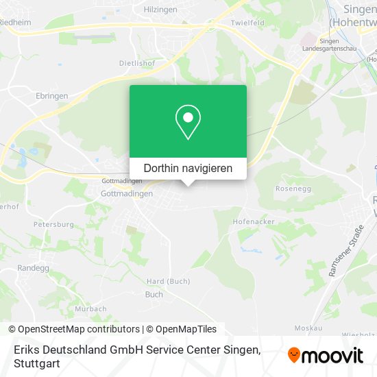 Eriks Deutschland GmbH Service Center Singen Karte