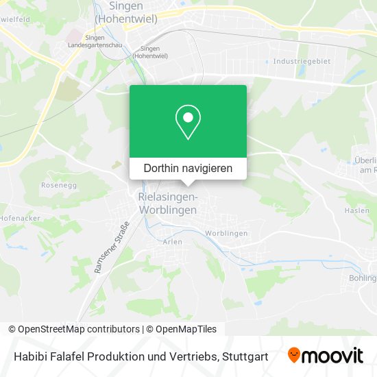 Habibi Falafel Produktion und Vertriebs Karte