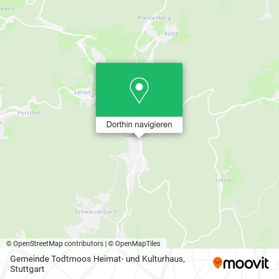 Gemeinde Todtmoos Heimat- und Kulturhaus Karte