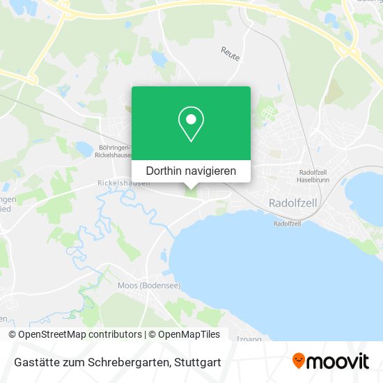 Gastätte zum Schrebergarten Karte