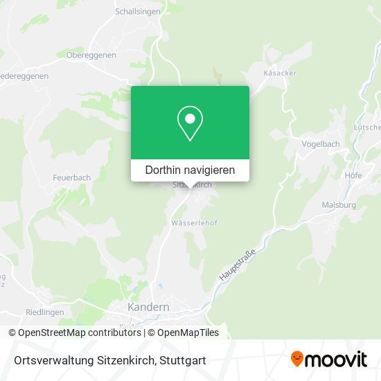 Ortsverwaltung Sitzenkirch Karte
