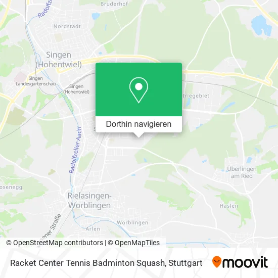 Racket Center Tennis Badminton Squash Karte