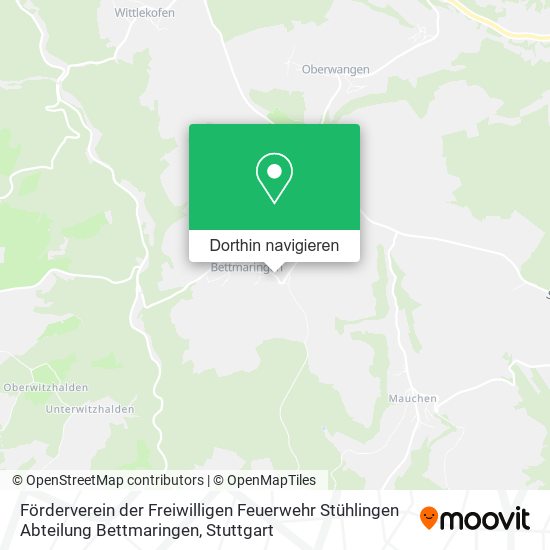 Förderverein der Freiwilligen Feuerwehr Stühlingen Abteilung Bettmaringen Karte