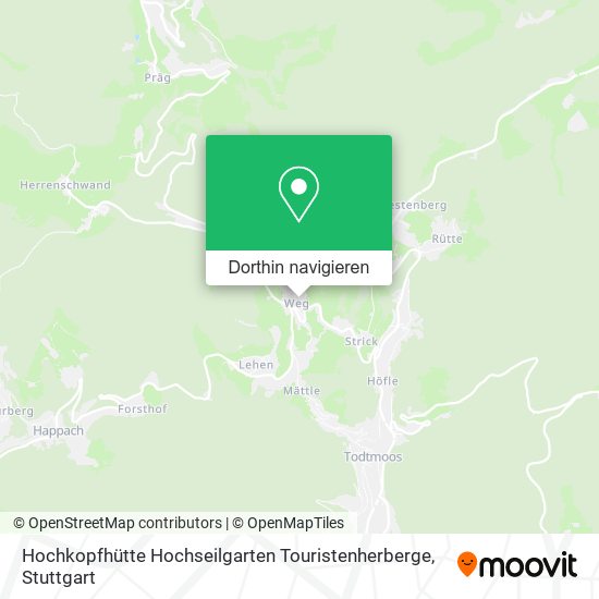 Hochkopfhütte Hochseilgarten Touristenherberge Karte