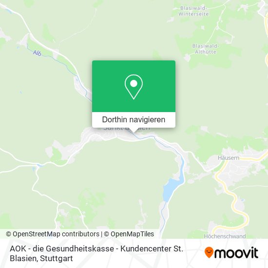 AOK - die Gesundheitskasse - Kundencenter St. Blasien Karte