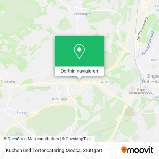 Kuchen und Tortencatering Mocca Karte