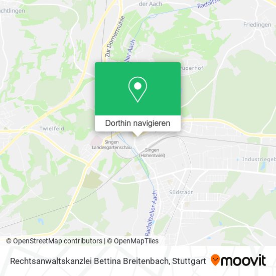 Rechtsanwaltskanzlei Bettina Breitenbach Karte