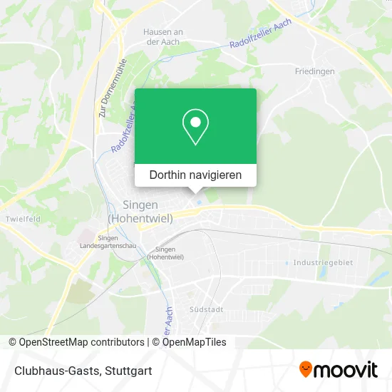 Clubhaus-Gasts Karte