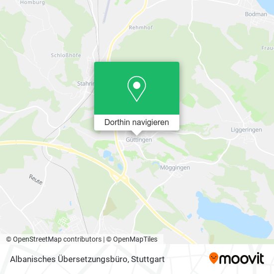 Albanisches Übersetzungsbüro Karte
