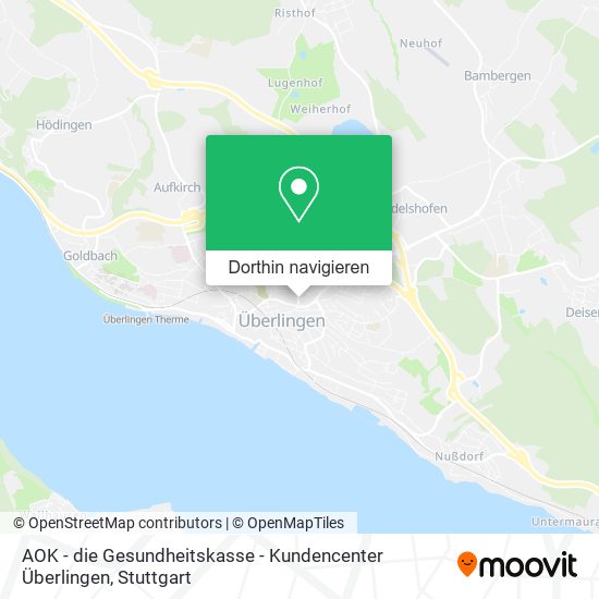 AOK - die Gesundheitskasse - Kundencenter Überlingen Karte