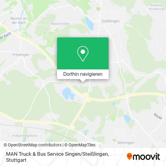 MAN Truck & Bus Service Singen / Steißlingen Karte