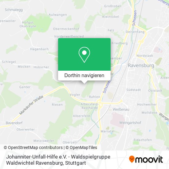 Johanniter-Unfall-Hilfe e.V. - Waldspielgruppe Waldwichtel Ravensburg Karte