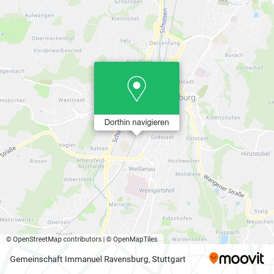 Gemeinschaft Immanuel Ravensburg Karte