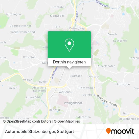 Automobile Stützenberger Karte