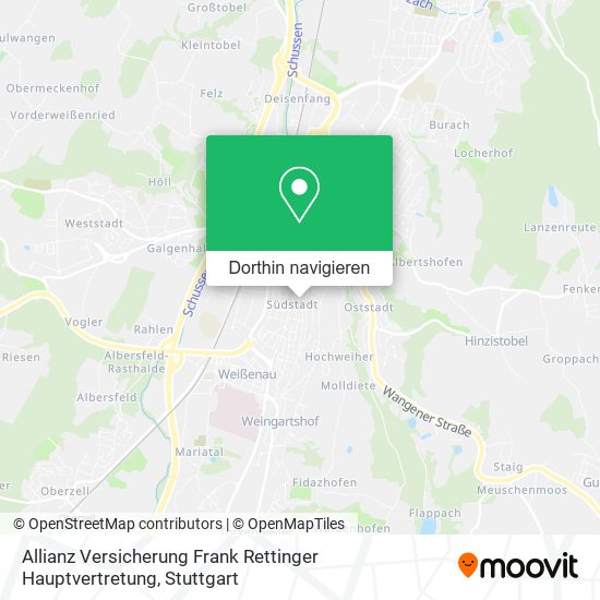 Allianz Versicherung Frank Rettinger Hauptvertretung Karte