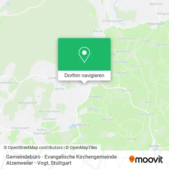 Gemeindebüro - Evangelische Kirchengemeinde Atzenweiler - Vogt Karte