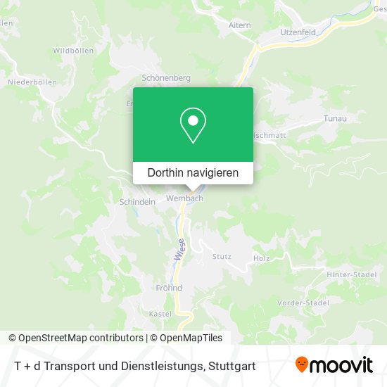 T + d Transport und Dienstleistungs Karte