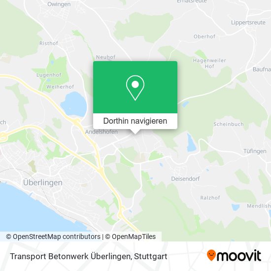Transport Betonwerk Überlingen Karte