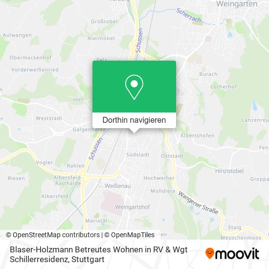 Blaser-Holzmann Betreutes Wohnen in RV & Wgt Schillerresidenz Karte